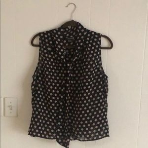 Forget 21 Polkadot Blouse with Tie